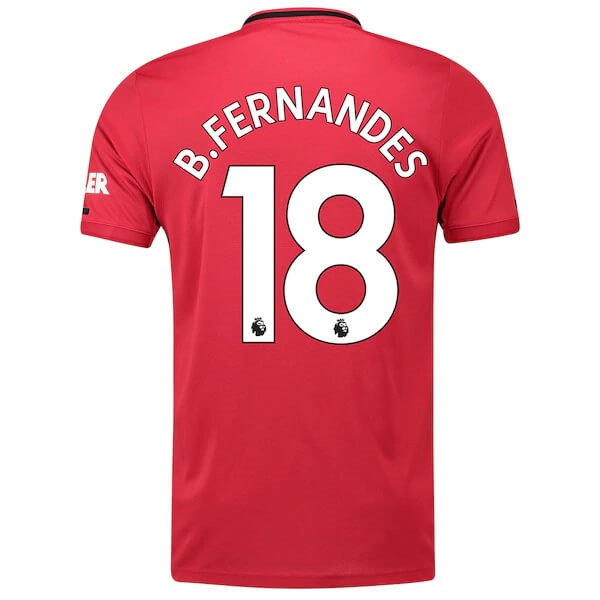 Camiseta Manchester United NO.18 B. Fernandes Primera equipo 2019-20 Rojo